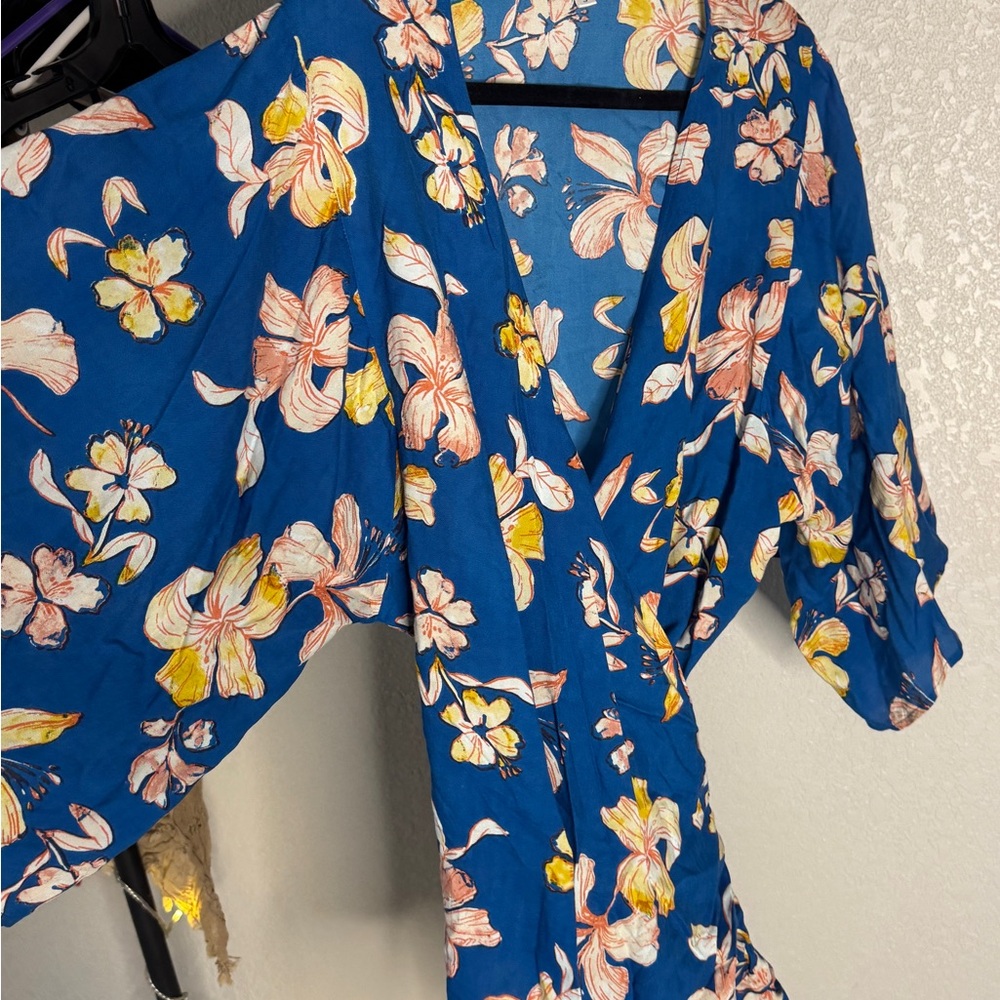 Floral Blue Mini Dress